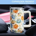 thumbnail image 5 of Fall Pumpkin 40oz Tumbler Cup with Handle and Straw, Colorful Pumpkins Gifts for Women Men, Autumn Stainless Steel Insulated Water Bottle 1PC, 5 of 5