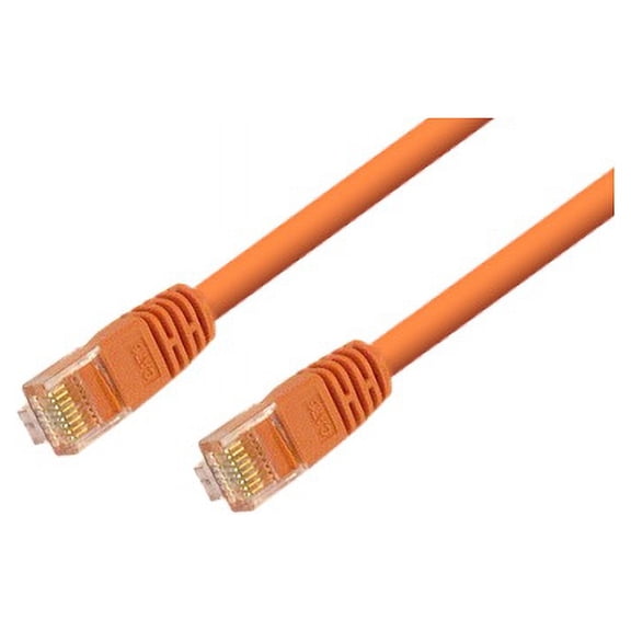 (Price/EACH)IEC M60463-03 RJ45 4Pr Cat 6 Patch Cord with Molded Snag Free Strain Relief ORANGE 3'