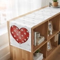 thumbnail image 6 of Table Runners 72 Inches Long Dress Scarves, Valentine's Day Farmhouse Kitchen Table Runner, Coffee Tablerunners, Red Love Polka Dots Lines Minimalist 14x72 Inch, 6 of 9