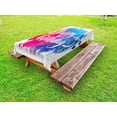 thumbnail image 1 of Birthday Outdoor Tablecloth, Watercolor Splash Painting Artwork with Birthday Message Hand Written Art Print, Decorative Washable Fabric Picnic Tablecloth, 58 X 104 Inches, Multicolor, by Ambesonne, 1 of 2