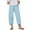 Light Blue, variant on lcziwo Summer Pants for Women Tulip Hem Linen Pants Elastic Waist Comfy Baggy Trousers Lightweight Beach Pants with Pockets Army Green S