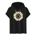 thumbnail image 1 of Blusa con capucha de manga corta para hombre, informal, con estampado, a la moda, con capucha, camiseta deportiva de manga corta, blusa de poliéster para hombre, 1 of 5