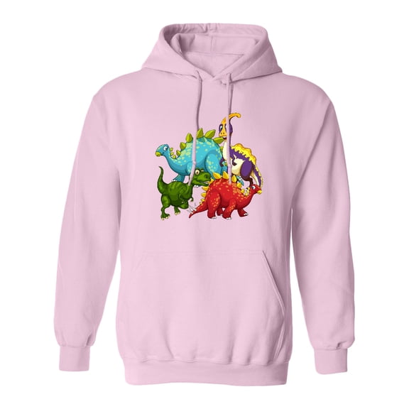 Inktastic Cute Dinosaurs Adult Hoodie Sweatshirt