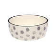 thumbnail image 1 of Cuenco para Mascotas Pearhead Gris Blanco de Cerámica Grande, 1 of 7