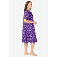 thumbnail image 3 of Dreams & Co. Plus Size Short Floral Print Cotton Gown, 3 of 6
