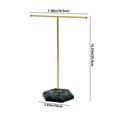 thumbnail image 3 of Nmdmisc Jewelry Stand Display Necklace Holder T-Bar Plated Metal Tabletop Jewelry Organizer Tower for Show Jewelry Hanging Pendant Earring Bracelet Ring Accessorie with Black Marble Plywood Bases., 3 of 7