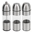 thumbnail image 5 of Stainless Steel Seasoning Bottle Multipurpose Food Grade Refillable Rustproof Salt Pepper Containers Set Seasoning Bottle X 2, Grinder X 1, 5 of 5