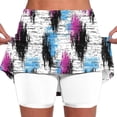 thumbnail image 3 of TaTaai Women Printed Yoga Jogger Shorts High Waist Skinny Skort with Pockets Polyester Soft Breathable Stretchy Summer Daily Casual Outdoor Wear Gift, 3 of 5