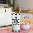 thumbnail image 6 of Gifts For Mom From Daughter Gifts For Dad From Son 20oz White Funny Travel Tumbler Happy Birthday Gifts For Mother And Father Christmas Bday Presents For Mom Dad Wine Cup With Lid Straw Keychain, 6 of 6