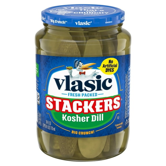 Vlasic Stackers Kosher Dill Pickles, 2 Pack, 24 oz