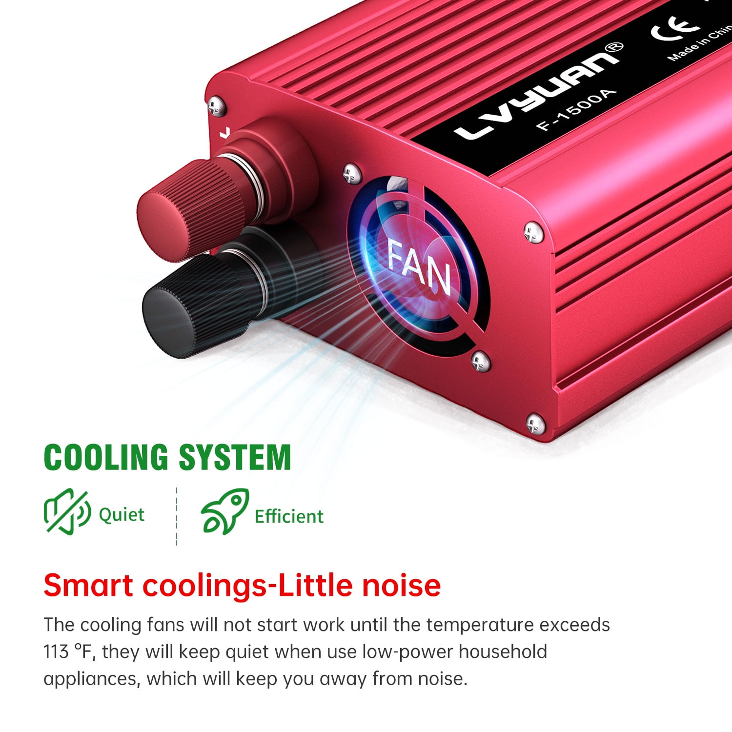 1500 watt inverter cigarette lighter LVYUAN 1500W Modified Sine Wave Inverter Car Converter DC 12V to AC 110V  USB Charger Red