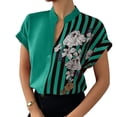 thumbnail image 3 of Camisa abotonada Nikou de manga corta con bloques de color y Características mejoradas, 3 of 7