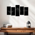 thumbnail image 2 of Elephant Stock Sound Wave Wall Art - Horizontal Multi Panel Canvas - Living Room Wall Decor - Music Multi Panel - Black And Gray Decor - 25" x 12", 2 of 4