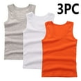 thumbnail image 2 of ZACPNCV 3PC Girls Tank Tops Cotton Sleeveless Undershirt Tank Tops Basic Shirts for Girls Kids Dancewear Silver 4-5 Years, 2 of 4