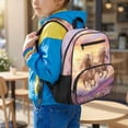 thumbnail image 3 of Jeiento Horse Toddler Preschool Backpack 13.5", Polyester Kids Bookbag with Multiple Pockets, Water Resistant School Bag for Daycare Kindergarten Travel (Unisex), 3 of 7