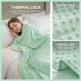 thumbnail image 3 of 1PC Solid color 3D Bubble Dot Cooling Blanket, Lightweight Breathable Summer Quilt for Hot Sleepers, Soft Textured Bed Cover for Bedroom, Couch & Travel(Green,Throw）, 3 of 4