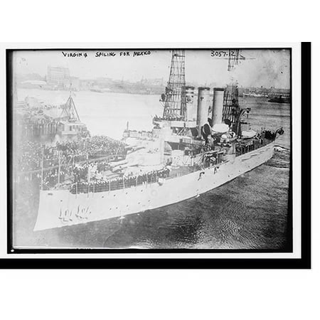 Historic Print, VIRGINIA sailing for Mexico, 16" x 20"