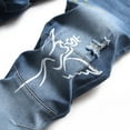 thumbnail image 2 of Ginsiom Mens Jeans Slim Fit Stretch Skinny Straight Leg Printed Denim Pants, 2 of 6
