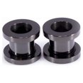thumbnail image 1 of Ear Plugs Black Anodized Ear Tunnels Screw Design Surgical Steel Set Of 2, 1 of 3