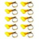 thumbnail image 2 of Juego de 10 abrazaderas de manguera de acero inoxidable con mango OD para tubo de cerveza casera Plata + amarillo, 2 of 9