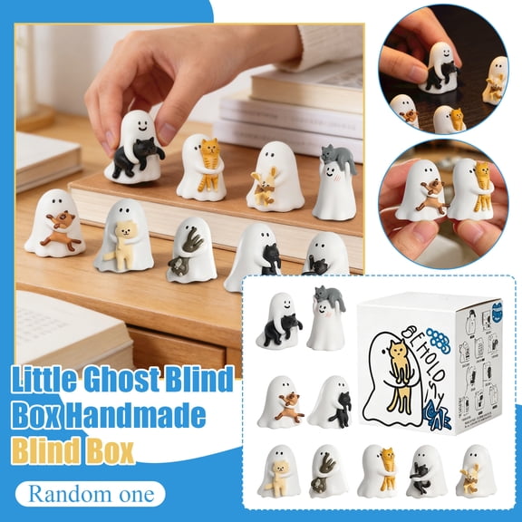 Cat Decor for Home Cat Themed Blind Box Surprise Figure for Halloween Home Decor Cute Desk Decor Whimsical Party Decor Small Shelf Decor Cat Lover Gift