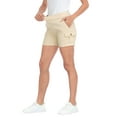 thumbnail image 6 of HDE Women's Cargo Shorts with Pockets High Waisted Casual Shorts Khaki 4X, 6 of 6