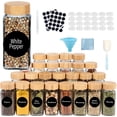 thumbnail image 1 of Mistaha Square Glass Spice Jar Set - 24 Pack (4oz) with Shaker Lids, Labels, Marking Pen, Funnel, and Rag, 1 of 6
