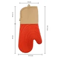 thumbnail image 4 of Guantes de silicona para horno para ahumador, guantes para barbacoa resistentes al calor extremo, mango para alimentos calientes directamente en la parrilla, freidora y pozo, manoplas imperm, 4 of 4