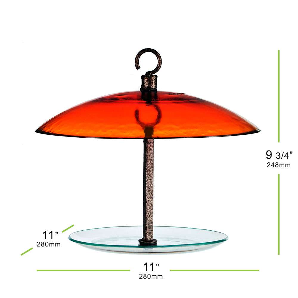 Mosaic Birds 360 Degree Petite Seed Cylinder Feeder, M392-200-15, 15 Inch wide, Fading Sunset