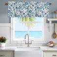 thumbnail image 4 of Vintage Blue Bubbles Window Valance for Kitchen, Watercolor Gradient Bubble Summer Ocean Rod Pocket Short Curtain for Small Windows, Light Filtering Decorative Valance, 56 x 16 Inch, 1 Panel, 4 of 9