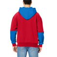 thumbnail image 5 of Men's Casual Sport Color Block Hooded Pullover Long Sleeve Hoodie for Winter Athletic Wear,Blue,L, 5 of 6