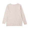 thumbnail image 6 of Vinsonshop Womens Crewneck Sweaters Long Sleeve Ribbed Knit Pullover Tops Casual Fall Clothes Winter Warm Basic Jumpers Everyday Wear Beige L, 6 of 9