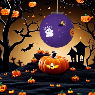 Uonlytech 6Pcs Halloween Paper Pumpkin Honeycombs, Folding Portable Pumpkin Shape Honeycomb Tissue Paper Pumpkins Lanterns For Halloween Party Outdoor...