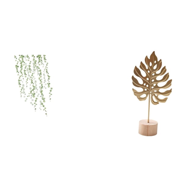 Adhesivo de pared,Vinilo decorativo de pared con enredaderas colgantes para dormitorio (DIY),Vinilo decorativo de hojas verdes para pared,ideal para la oficina.,Escultura de hoja,Estatua de