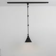 thumbnail image 6 of FSLiving J-Type Track Pendant Lights with Adjustable Arm, Vinatge Design Black Metal Shade DIY Lighting for Farmhouse Sloping Ceiling Decor (Ceiling Track & Bulb are Sold Separately) - 1 Light, 6 of 8