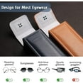 thumbnail image 5 of PU Leather Eyeglass Case, Eyeglass Case Hard Shell, Retro Eyelasses Case,Portable Sunglasses Case for Men Women, 5 of 7
