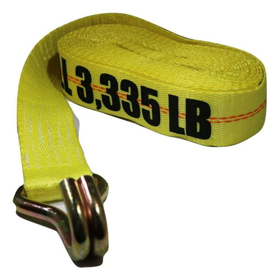 2" Winch Strap or Replacement Strap for 2" Ratchet Strap | BUILD YOUR OWN Size: 27 ft, Material: Wire Hook