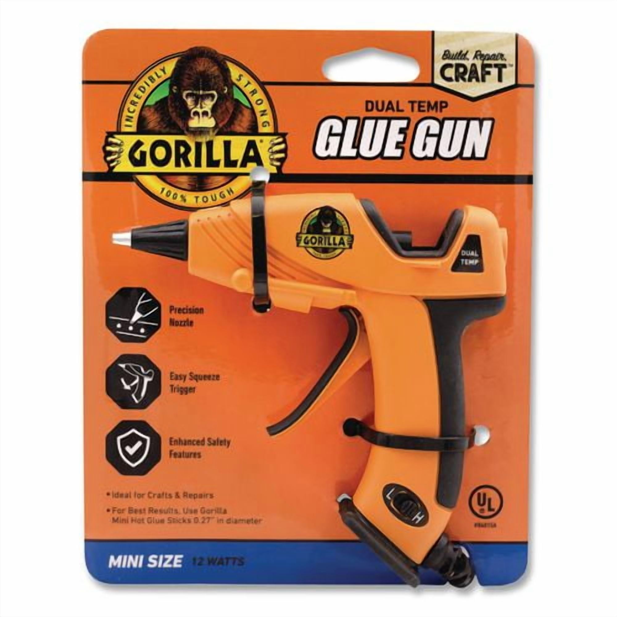 Dual Temp Mini Hot Glue Gun, Orange/Black | Bundle of 2