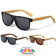 thumbnail image 2 of Polarized Bamboo Wooden Sunglasses Men Women Retro 80s Horn Rimmed Frame Wood, 2 of 4