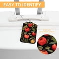 thumbnail image 3 of Square PU Leather 2 Pack Travel Tag - Bag Tag - Suitcase Tag with Privacy Cover and Stainless Steel Ring - Suitable for Travel, Backpack, and Handbag Fruit, 3 of 7