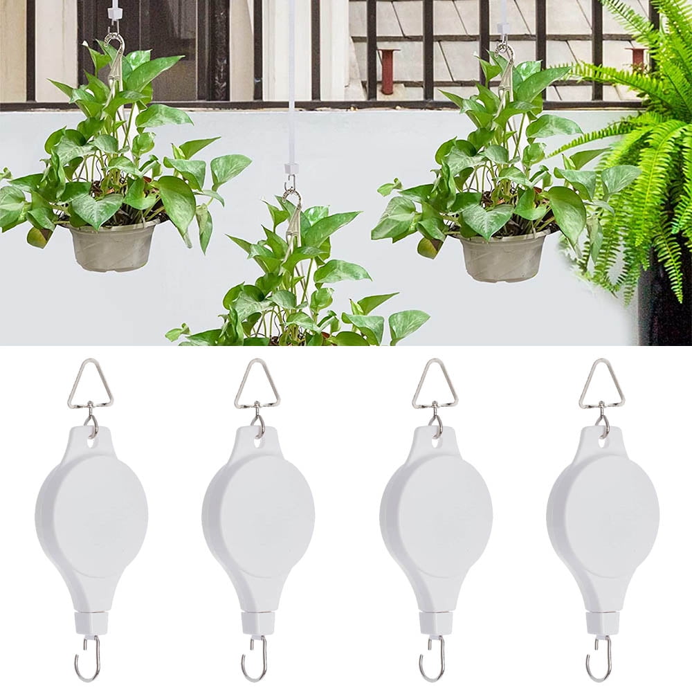 Plant Pulley Retractable Pulley Plant Hanger Hanging Flower Basket Hook
