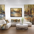 thumbnail image 2 of DESIGN ART Designart 'Stream in Forest Oil Painting' Landscape Painting Framed Canvas Print 20 in. wide x 12 in. high Black, 2 of 5