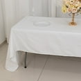 thumbnail image 3 of Balsa Circle 60" x 126" White Rectangular Cotton Tablecloth Party Wedding Reception Catering, 3 of 8