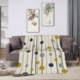 thumbnail image 6 of DouZhe Ultra-Soft Micro Fleece Lightweight Flannel Bed Blanket, Abstract Circles and Lines Print Cozy Warm Throw Blankets, 50"x40", 6 of 7