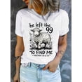 thumbnail image 6 of 【New Arrival】He Left The 99 To Find Me Lamb Matthew 18:12-14 Christian Graphic T-Shirt, Women Faith Casual Short Sleeve Tee, 6 of 9