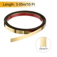 thumbnail image 2 of Molding Trim, Stainless Steel Wall Trim Peel and Stick, 10Ft x 0.4inch, Mirrored Gold, 2 of 6