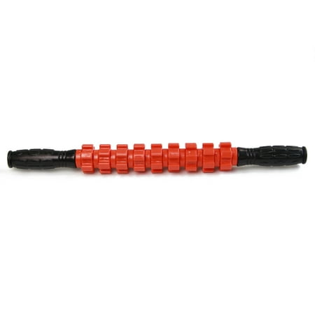 17-inch Smooth Exercise Massage Roller Stick - Release Sore Tight Muscles, Tension, Flexible Body Recovery, Red (Best Thing For Tight Muscles)