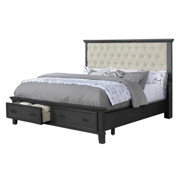 Sandy Platform California King Bed in Cappuccino Wood