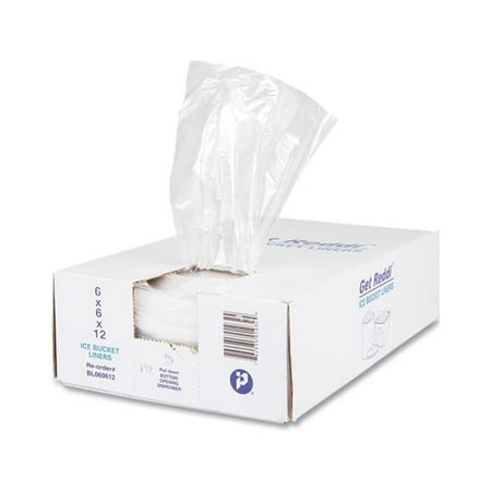 Inteplast Group BL060612 3-Quart 0.5 mil. 6 in. x 12 in. Ice Bucket Liner Bags - Clear (1000/Carton)