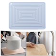 thumbnail image 4 of Waterproof Dish Drying Mat Hot Pot Tray 45x40cm Waterproof Non Holder Heat Resistant Dish Draining Mat Light blue, 4 of 9
